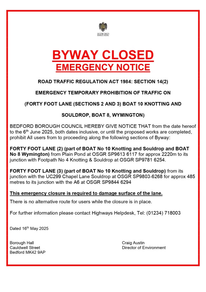 emergency closure Forty Foot BOAT