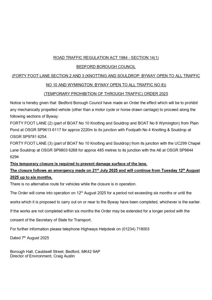 Part of Forty foot closed
